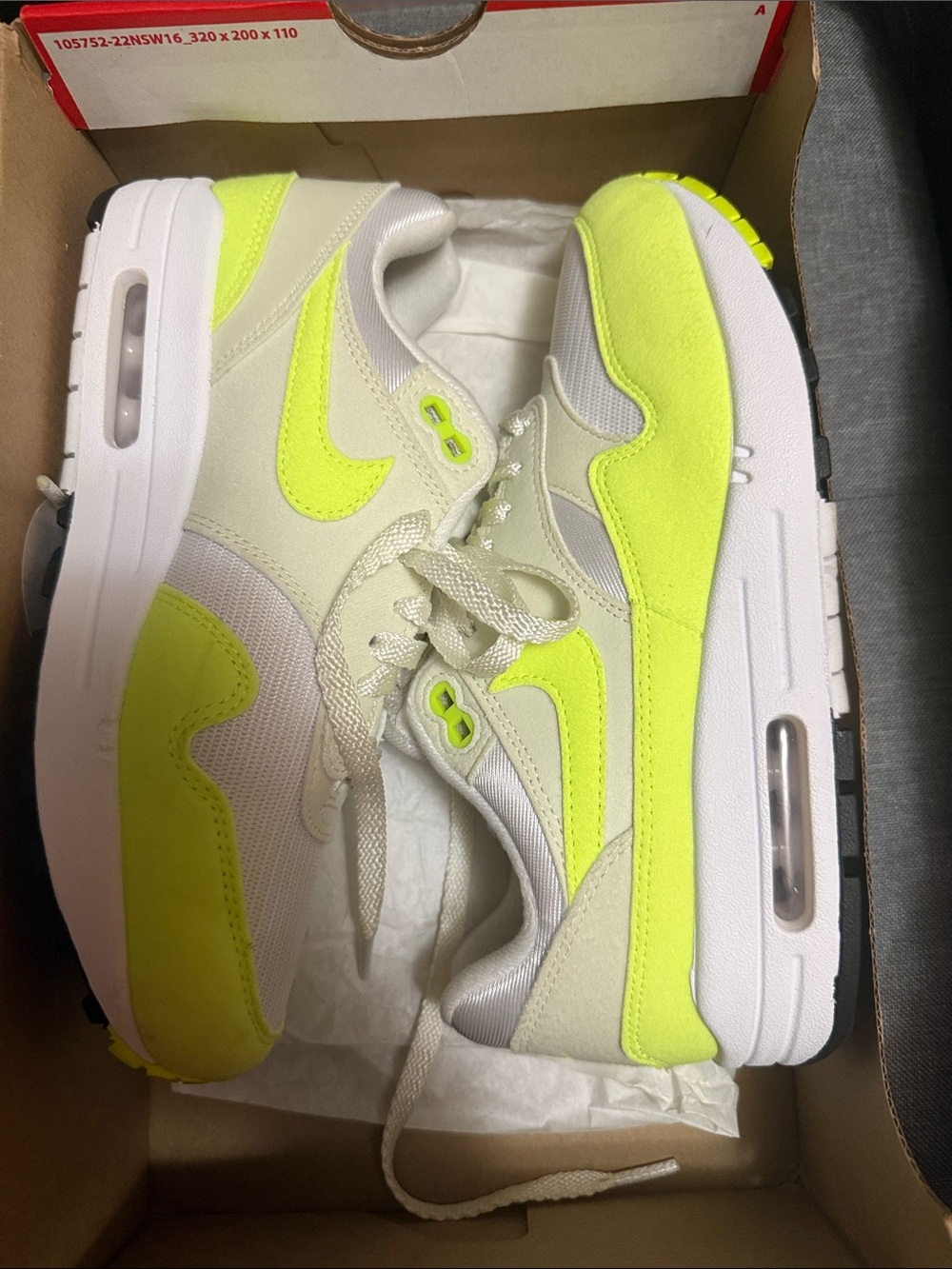Nike Sneakers in Neon Yellow and White